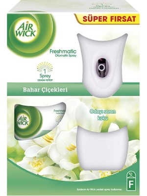 4 Adet   Air Wick Oda Kokusu Fresh Kit + Yedek Bahar Çiçeği