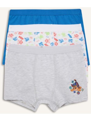 DeFacto Paw Patrol Lisanslı Desenli 3'lü Mavi Boxer Erkek Çocuk C2901A826SP