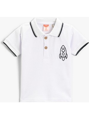 Koton Polo Yaka Kısa Kollu Tişört Pamuklu