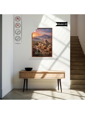 Akıllı Kağıt Türkiye Iller Tablo - Poster Malatya (Model-20)