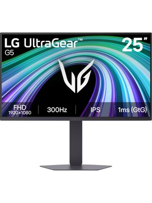 LG 25G550B-B 25'' UltraGear G5 1ms (GtG) 300Hz (2xHDMI+Display) HDR 10 G-SYNC FreeSync IPS Panel FHD Pivot Oyun Monitörü