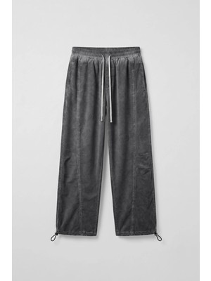 Abluka Online Erkek Baggy Yıkamalı Paraşüt Jogger Eşofman Altı Antrasit