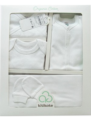 Kitikate Organik Eco 10'lu Zıbın Set Beyaz