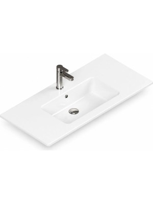 Isvea Sistema T-Flat Slim Ince Formlu Lavabo 101 x 46,5  cm Beyaz
