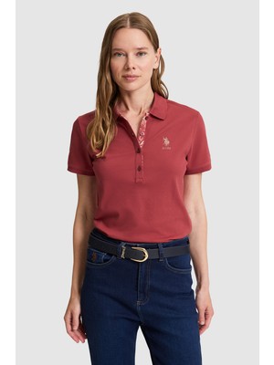 U.S. Polo Assn. Kadın Fuşya Polo Yaka Basic Tişört 50326475-VR023