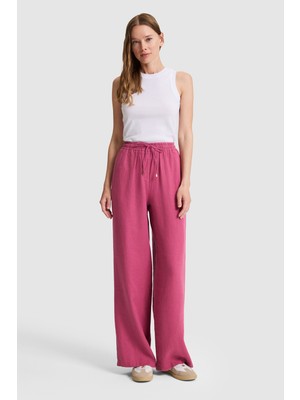 U.S. Polo Assn. Kadın Fuşya Kanvas Pantolon 50321992-VR023