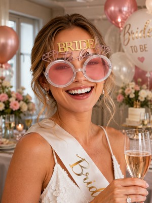 Dodomar Bride To Be Altın Yazılı Pembe Parti Gözlüğü Bekarlığa Veda Aksesuarı