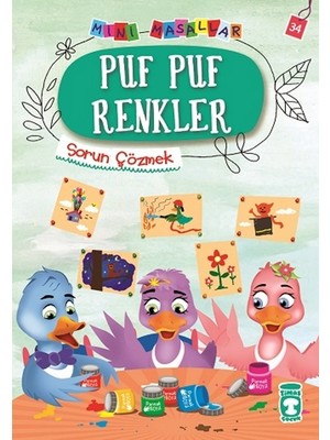 Timaş Çocuk Puf Puf Renkler - Mini Masallar 4 - Nalan Aktaş Sönmez Eğlenceli Masal Kitabı