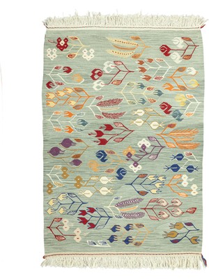 Soho Antiq Glenn Çiçek Motifli Yün Kilim 114X160
