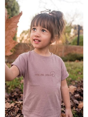 Cigit Slogan Baskılı T-Shirt 2-10 Yaş Leylak