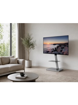 Sonorous Pl 2710-Grp-Slv 39'' - 65'' Tv Led&Lcd Televizyon Monitör Sunum Sehpası ( Gri Gümüş )