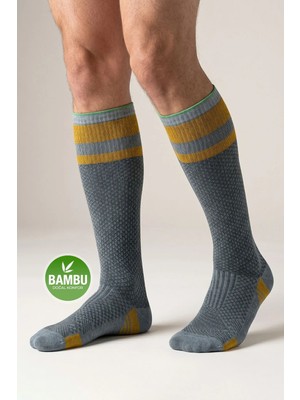 Gowith Bambu Dikişsiz Renkli Diz Boyu 15-20 mm Hg Basınçlı Kompresyon Çorap 3596