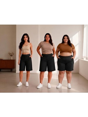Sngl Kadın Büyük Beden Kapri S M L Xl 2xl 3xl 4xl 5xl 6xl 7xl 8xl 9xl
