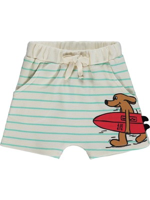 Civil Baby Köpek Nakışlı 6-18 Ay Şort - Bej