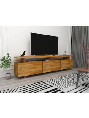 Vivense Woodface Verona Doğal Ahşap Tv Sehpası, Meşe