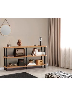 Vivense Dora Raca Kitaplık, Atlantik Siyah, 150X38