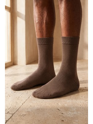 Bony Socks Erkek Basic Soket Çorap Kahverengi