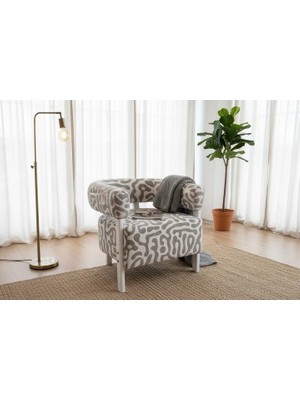 Vivense Sweet Mod Bukle Berjer, Gri Desenli