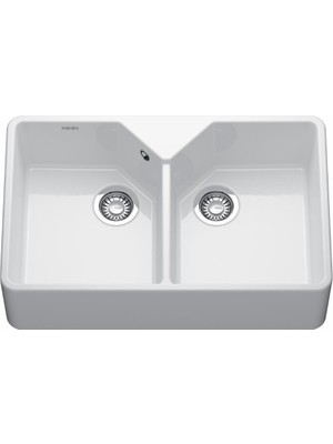 Franke Belfast BFK72036-36 Seramik Evye, Parlak Beyaz Renk, Tezgaha Sıfır, Tezgah Altı, Tezgah Üstü, 79.3X48.9 cm