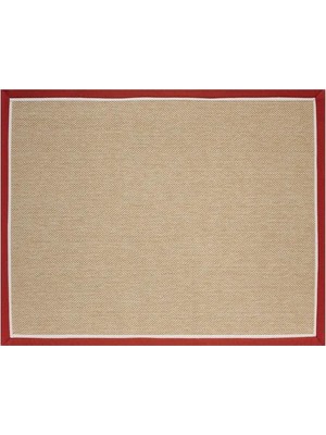 Vivense Çift Bordürlü Sisal Makine Halısı, Bordo, 120X600