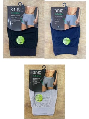 Anıt 3 Adet Düz Renk Likralı Bambu Erkek Boxer %96 Bambu %4 Likra Karışık Renk
