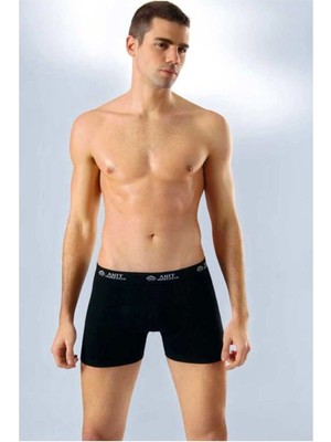 Anıt Erkek Boxer Likralı Penye (6 Adet) Siyah 2xl