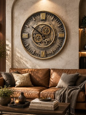 Glazze Athens Antrasıt 60 cm Çarklı Duvar Saati