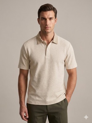 Centilmen Xınt Polo Yaka Dokulu Kısa Kollu T-Shirt 502358