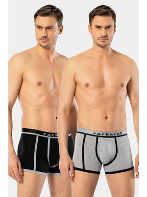 Cacharel Erkek 2'li Biyeli Boxer, %95 Pamuk, %5 Elastan