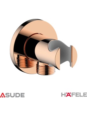 Hafele Neo R Askılı El Duşu Çıkış Ucu Parlak Rose