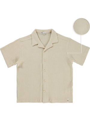 Civil Boys Basic Waffle 6-9 Yaş Gömlek - Kahverengi