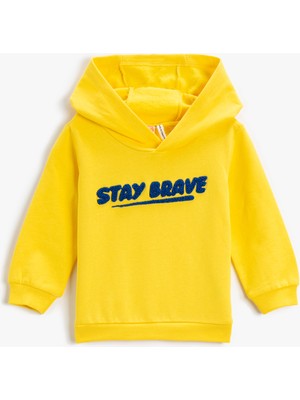 Koton Kapüşonlu  Sweatshirt Uzun Kollu Pamuklu