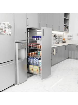 Huzur 170X185X55 Frenli Raylı (Soft Closing) Kiler M:550