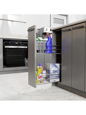 Huzur 153/205X470X470 Teleskopik Frenli Raylı Deterjanlık M:250