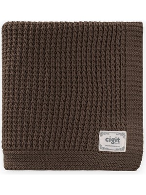 Cigit Selanik Triko Battaniye 80X100 (+/-5 cm ) Kahve