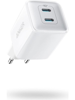 Anker Nano 521 Şarj Cihazı, 40W, PIQ 3.0, USB-C Çift Bağlantı Noktalı, Siyah - A2038