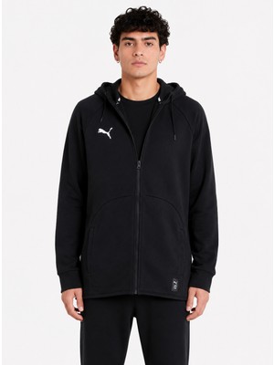 Puma Ess Logo Full Zip Erkek Siyah Günlük Sweatshirt 68224301
