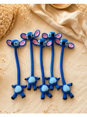 Talin Handmade El Yapımı Amigurumi Mavi Figürlü Çanta ve Araba Süsü