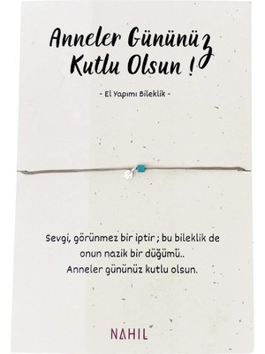 Nahıl Anne Çocuk Gümüş El Yapımı Tekli Bileklik