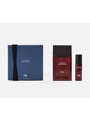 Zara For Him Red Edition Edt 100ML + 12ML Men Eau De Parfum Erkek Fragrance Perfume