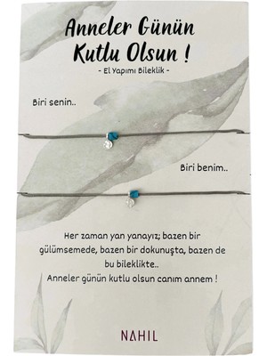 Nahıl Anne Çocuk Gümüş El Yapımı Ikili Bileklik