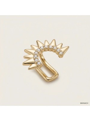 Mianach Güneş Form Taş Detaylı Earcuff