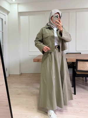 Butik Duyawear Haki Etekli Takım