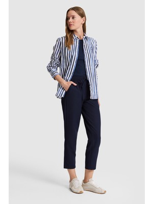 U.S. Polo Assn. Kadın Lacivert Kanvas Pantolon 50321975-VR033