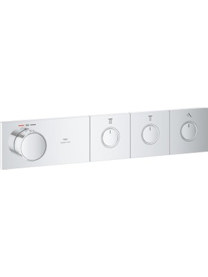 Grohe Grohtherm Aqua Tiles 3 Valfli Akış Kontrollü, Ankastre Termostatik Duş Bataryası Krom – 1068660000