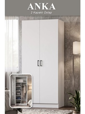 Anka Gardrop Askılı Elbise Dolabı Raflı Elbise Dolabı