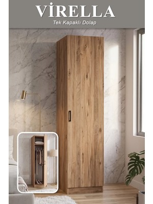 Virella Gardrop Askılı Elbise Dolabı Raflı Elbise Dolabı