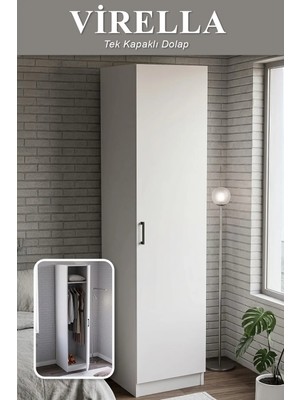 Virella Gardrop Askılı Elbise Dolabı Raflı Elbise Dolabı