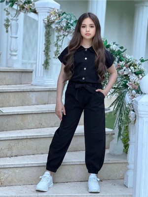 Uslu Kids Kız Çocuk Gömlek Pantolon 2 Li Takım