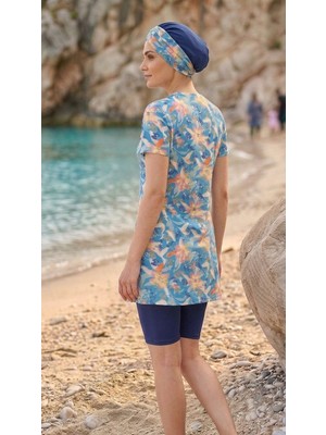 Plistre 2262_4\'LÜ Takım Yarı Kapalı Deniz/havuz Tesettür Mayosu